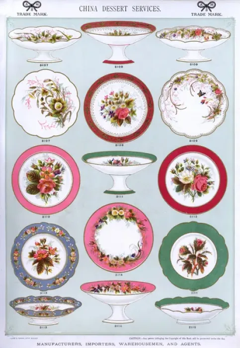 Framed Print : China Dessert Services, Plate 19 Framed Print : China Dessert Services, Plate 19
