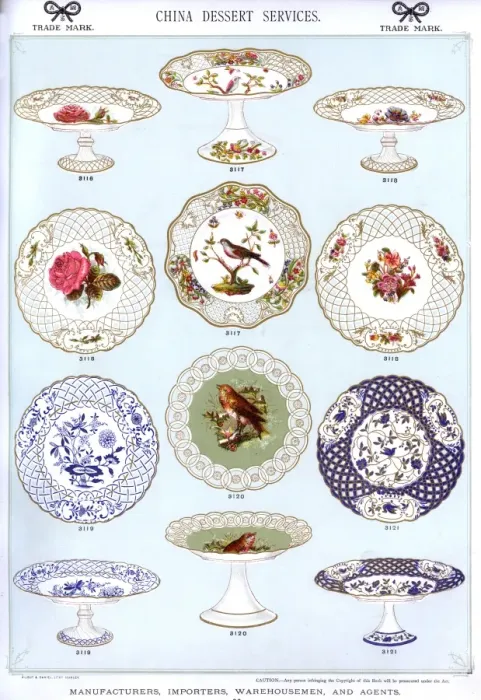 Framed Print : China Dessert Services, Plate 20 Framed Print : China Dessert Services, Plate 20