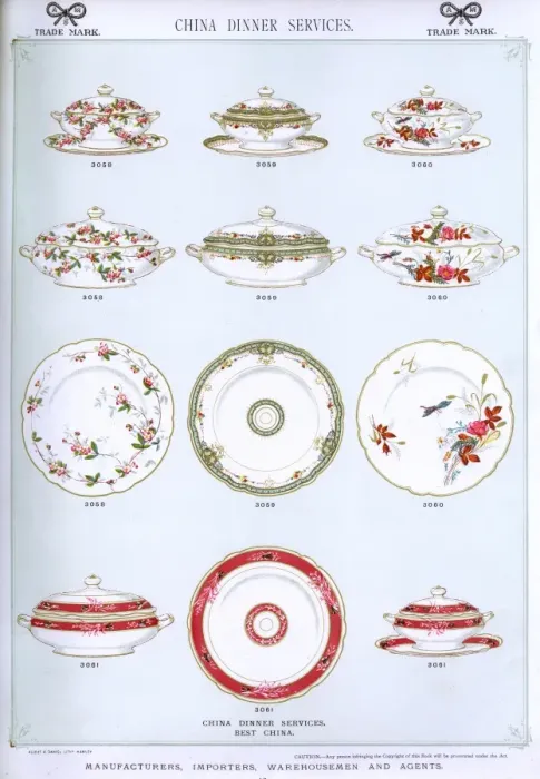 Framed Print : China Dinner Services, Plate 10 Framed Print : China Dinner Services, Plate 10