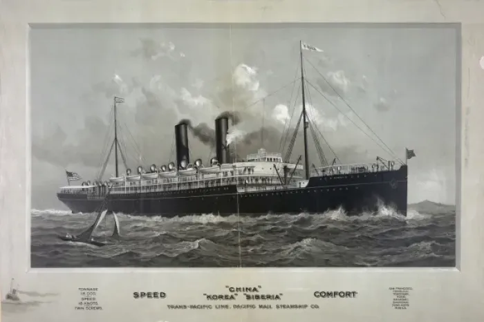Framed Print : China Korea Siberia speed comfort trans-pacific line, Pacifi Framed Print : China Korea Siberia speed comfort trans-pacific line, Pacifi