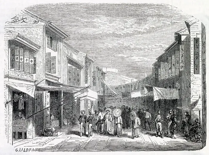 Framed Print : CHINA / MACAO STREET 1861 Framed Print : CHINA / MACAO STREET 1861