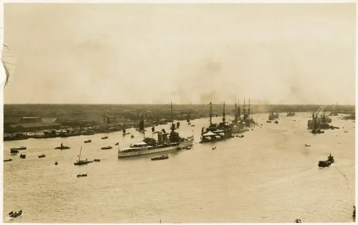 Framed Print : China - Shanghai - British Warships on the Yangtze River Framed Print : China - Shanghai - British Warships on the Yangtze River