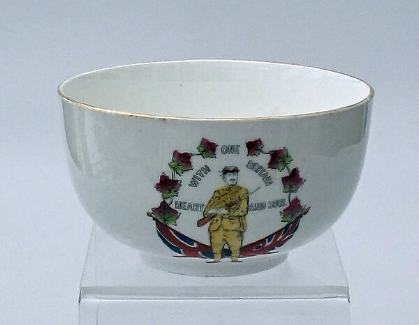 China sugar bowl One with Britain, Heart and Soul