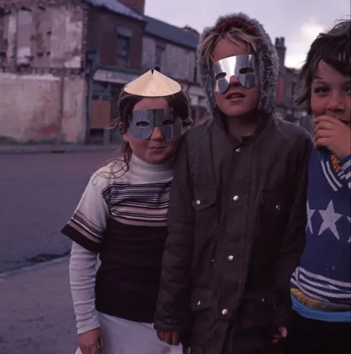 Framed Print : China Town. Street party, Queens Jubilee Middlesbrough 1977