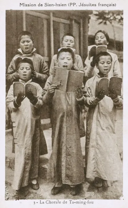 Framed Print : China - Xianxian - French Jesuit Mission - Childrens Choir Framed Print : China - Xianxian - French Jesuit Mission - Childrens Choir