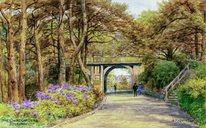 Framed Print : Chine Gardens, Boscombe, Dorset Framed Print : Chine Gardens, Boscombe, Dorset