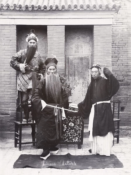 Chinese actors, performers, China, c. 1900