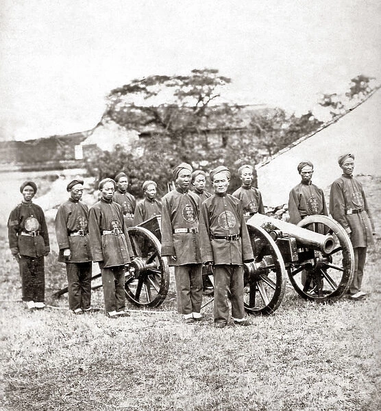 Chinese artillery, Shanghai, China, circa 1880s