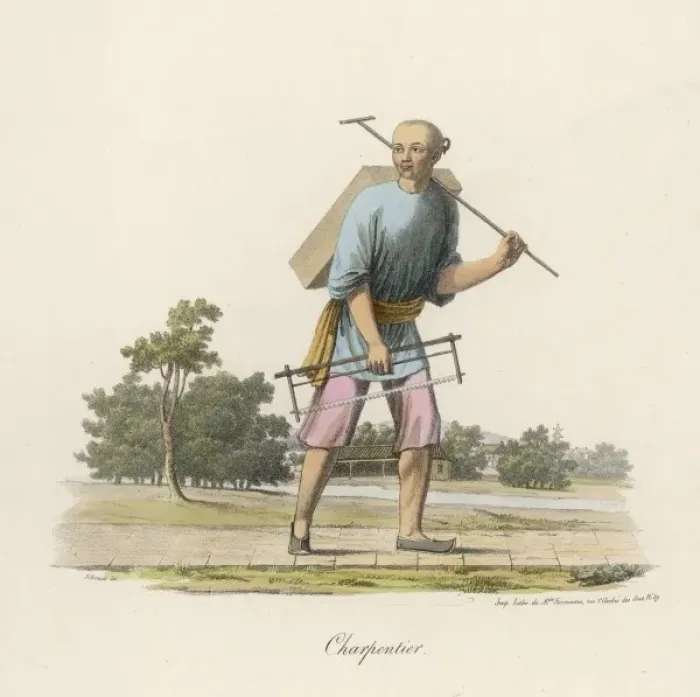 Framed Print : Chinese Carpenter Framed Print : Chinese Carpenter