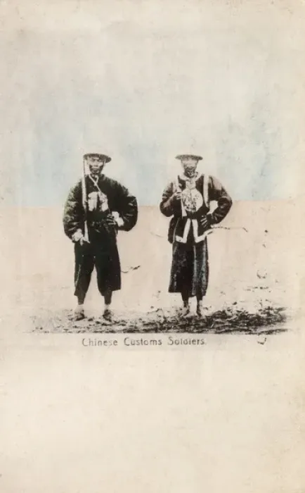 Framed Print : Chinese Customs Soldiers Framed Print : Chinese Customs Soldiers