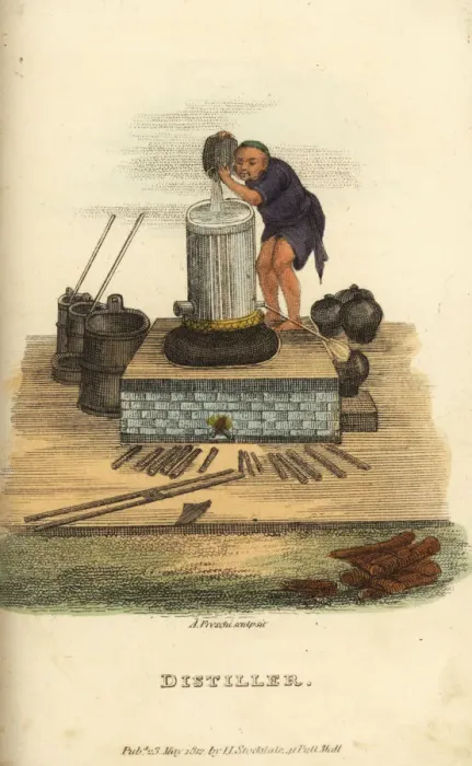 Framed Print : Chinese distiller making Cho-Chou or brandy Framed Print : Chinese distiller making Cho-Chou or brandy