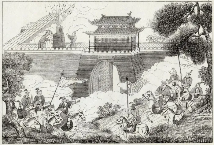 Framed Print : Chinese Emperor Wu Wang creates loud explosions Framed Print : Chinese Emperor Wu Wang creates loud explosions