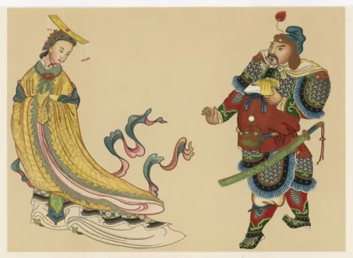 Framed Print : Chinese Empress & Suitor Framed Print : Chinese Empress & Suitor