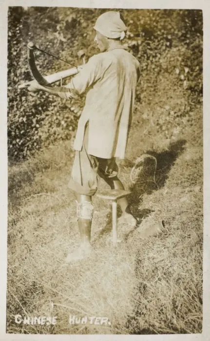 Framed Print : Chinese hunter armed with a crossbow Framed Print : Chinese hunter armed with a crossbow