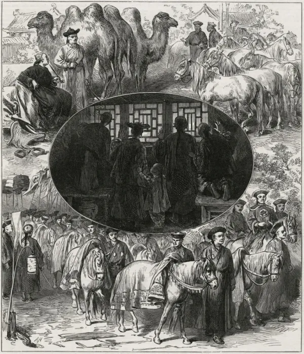 Framed Print : Chinese imperial marriage at Pekin, 1872
