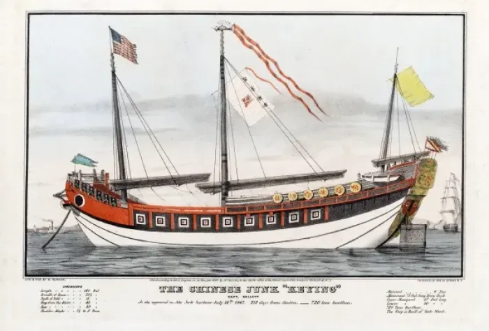 Framed Print : The Chinese Junk Keying Framed Print : The Chinese Junk Keying