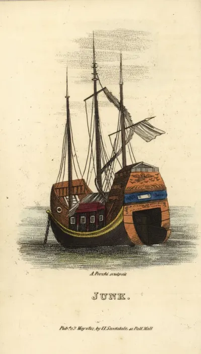 Framed Print : Chinese junk, Qing Dynasty Framed Print : Chinese junk, Qing Dynasty