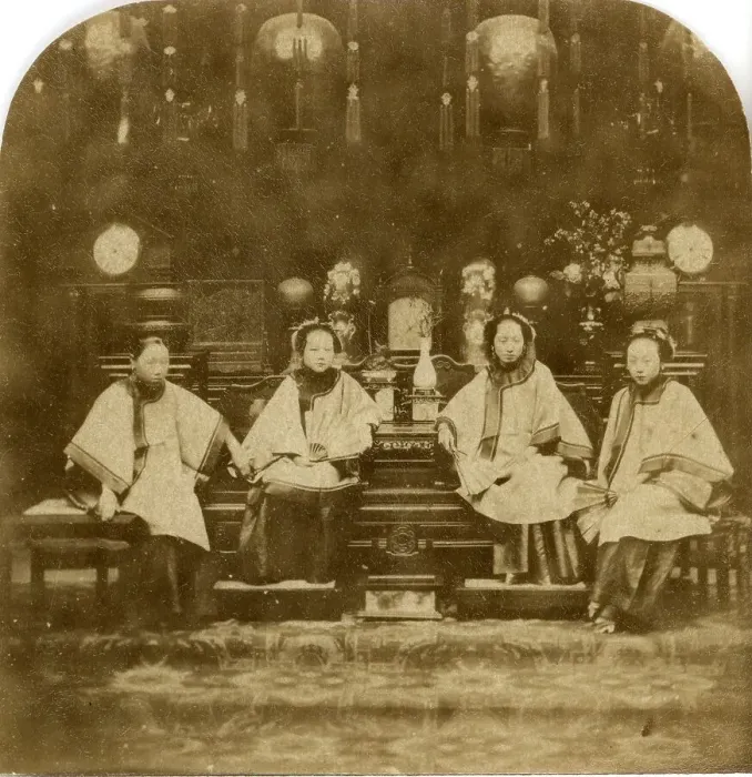 Framed Print : Chinese Ladies form part of the Establishment of a Mandarin Framed Print : Chinese Ladies form part of the Establishment of a Mandarin