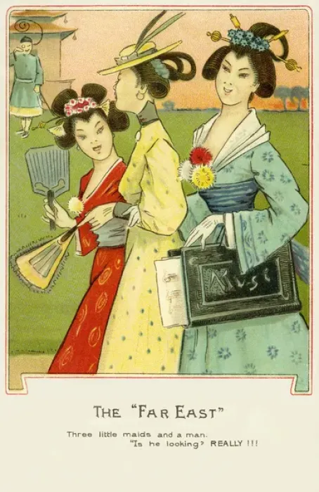 Framed Print : Three Chinese maidens Framed Print : Three Chinese maidens