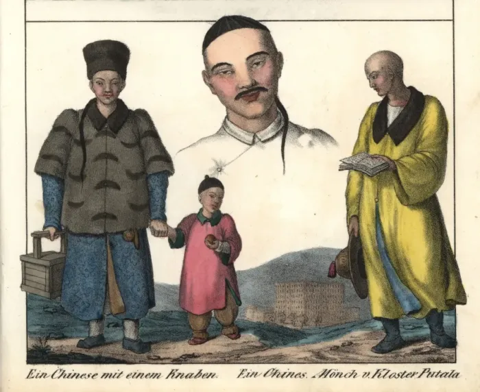 Framed Print : Chinese man in fur hat and jacket, monk from Potala (Tibet) Framed Print : Chinese man in fur hat and jacket, monk from Potala (Tibet)