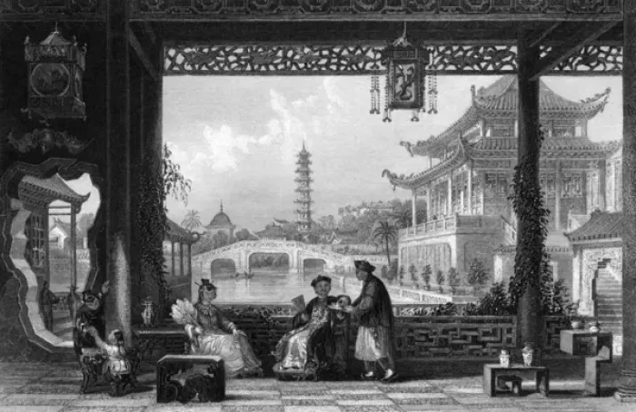 Framed Print : Chinese Mandarins Home Framed Print : Chinese Mandarins Home
