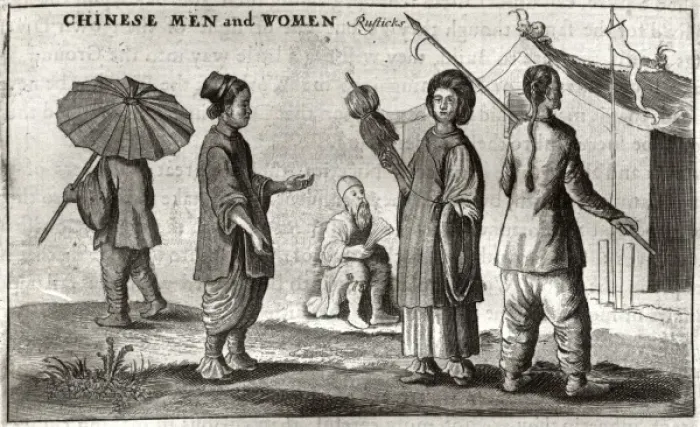 Framed Print : Chinese men and women labeled Rusticks Framed Print : Chinese men and women labeled Rusticks