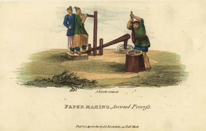 Framed Print : Chinese paper making, QIng Dynasty Framed Print : Chinese paper making, QIng Dynasty