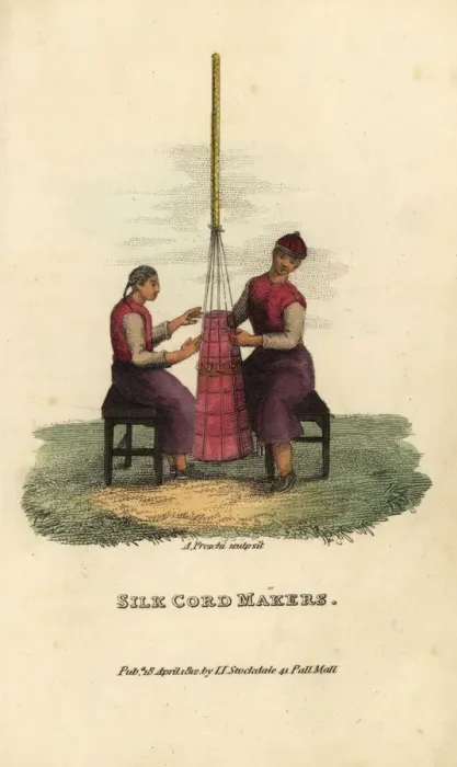 Framed Print : Chinese silk-cord or silk-twist makers, Qing Dynasty Framed Print : Chinese silk-cord or silk-twist makers, Qing Dynasty