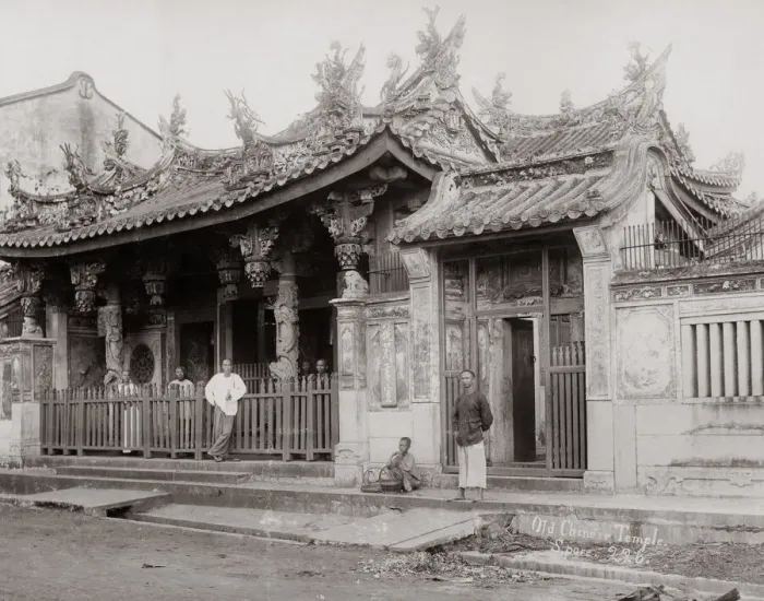 Framed Print : Chinese temple, Singapore, c. 1880 s Framed Print : Chinese temple, Singapore, c. 1880 s