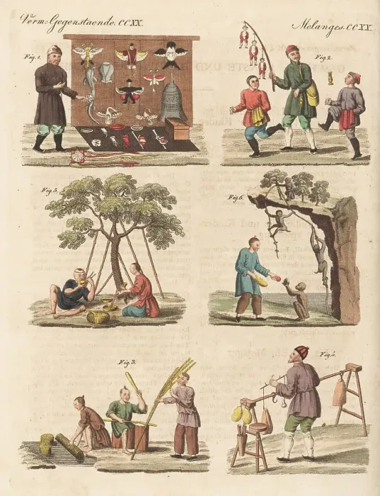 Framed Print : Chinese trades, Qing dynasty, 1800s Framed Print : Chinese trades, Qing dynasty, 1800s