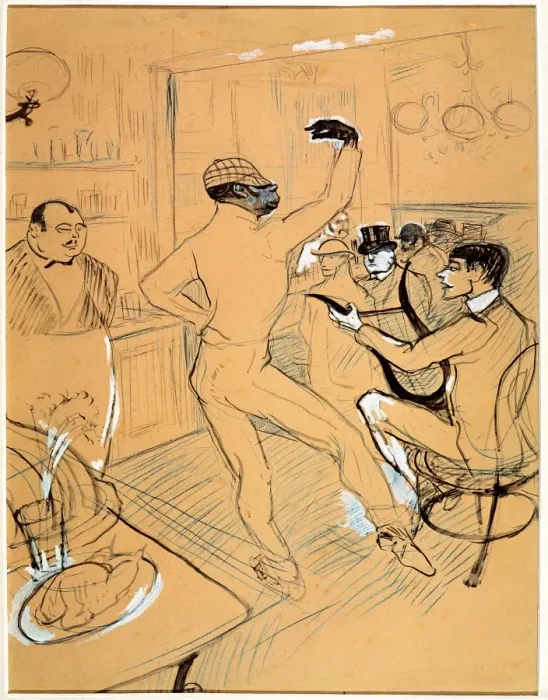 Framed Print : Chocolat dancing in the Irish and American Bar Framed Print : Chocolat dancing in the Irish and American Bar