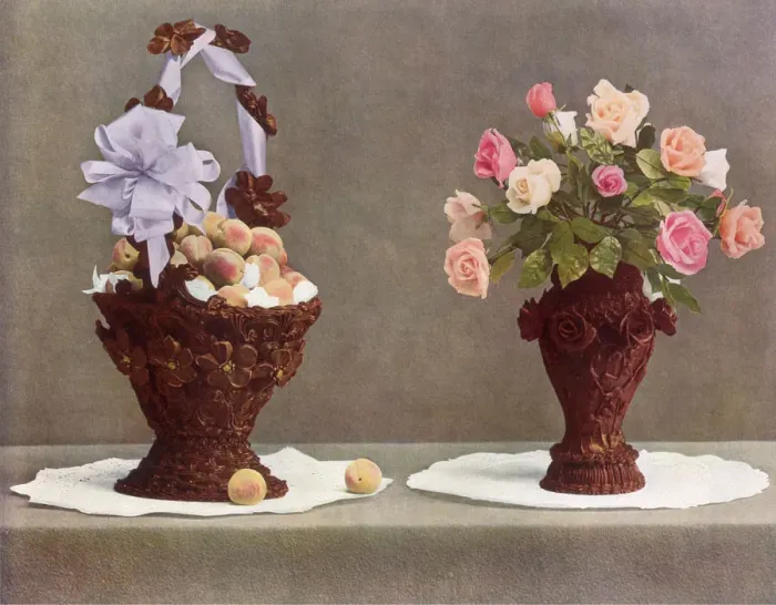 Framed Print : Chocolate Basket and Vase Date: 1935 Framed Print : Chocolate Basket and Vase Date: 1935