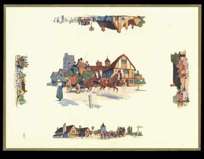 Framed Print : Chocolate box design, coaching scenes Framed Print : Chocolate box design, coaching scenes