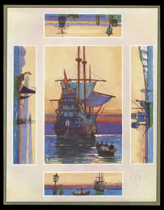 Framed Print : Chocolate box design, ships and boats Framed Print : Chocolate box design, ships and boats