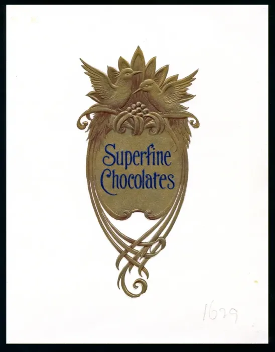 Framed Print : Chocolate box design, Superfine Chocolates
