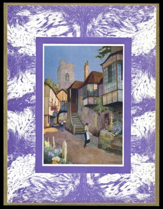 Framed Print : Chocolate box design, village street scene Framed Print : Chocolate box design, village street scene