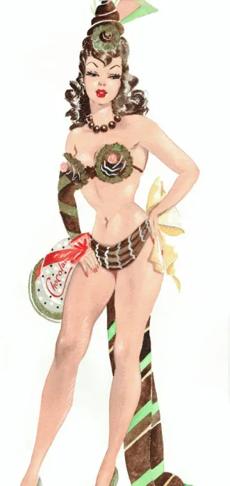 Framed Print : Chocolate Girl - Murrays Cabaret Club costume design Framed Print : Chocolate Girl - Murrays Cabaret Club costume design