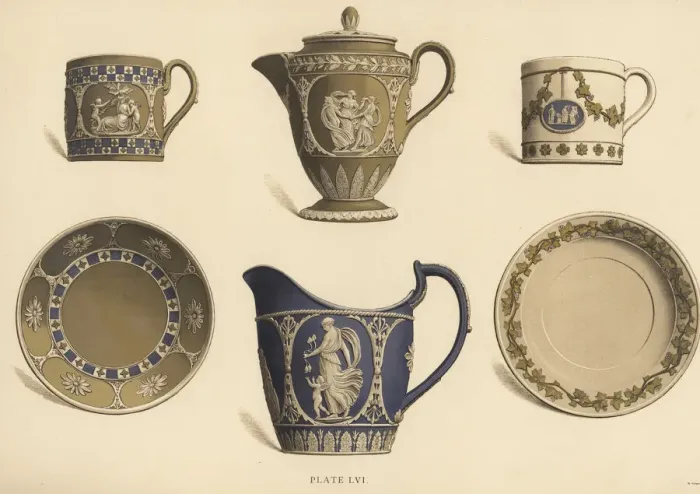 Framed Print : Chocolate pot, vase, cup and saucer Framed Print : Chocolate pot, vase, cup and saucer