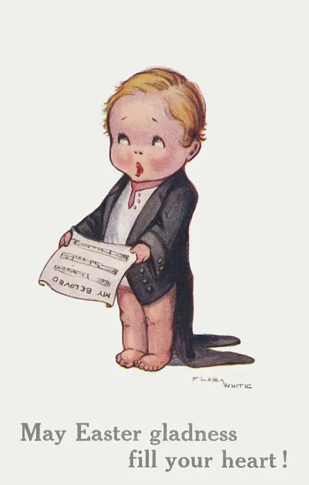 Framed Print : Choirboy - Caricature of a young choirboy singing Easter songs Framed Print : Choirboy - Caricature of a young choirboy singing Easter songs