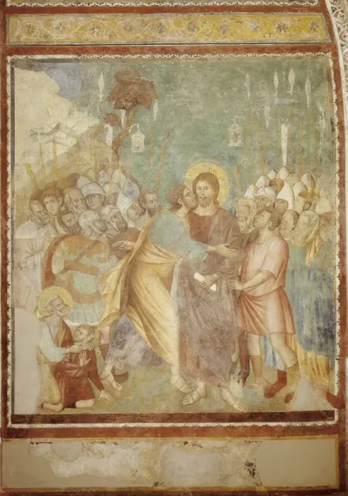 Framed Print : Christ Being Captured in Gethsemane. 1300. ITALY Framed Print : Christ Being Captured in Gethsemane. 1300. ITALY