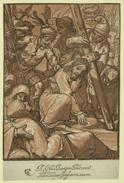 Framed Print : Christ carrying the cross Framed Print : Christ carrying the cross