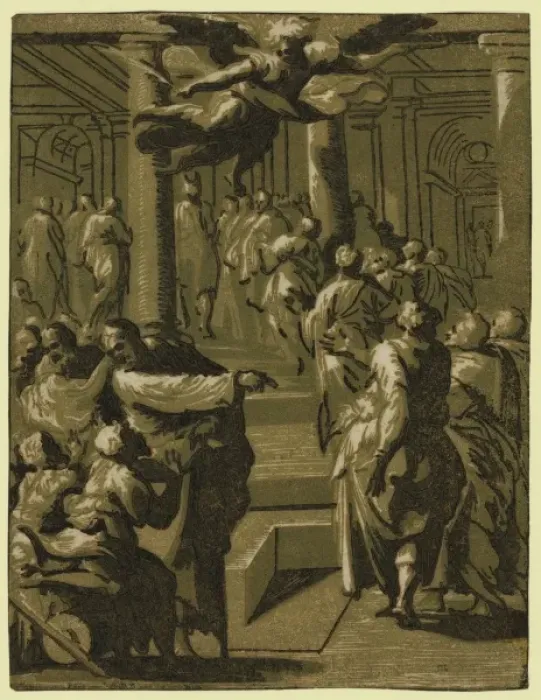 Framed Print : Christ healing the paralytic man Framed Print : Christ healing the paralytic man