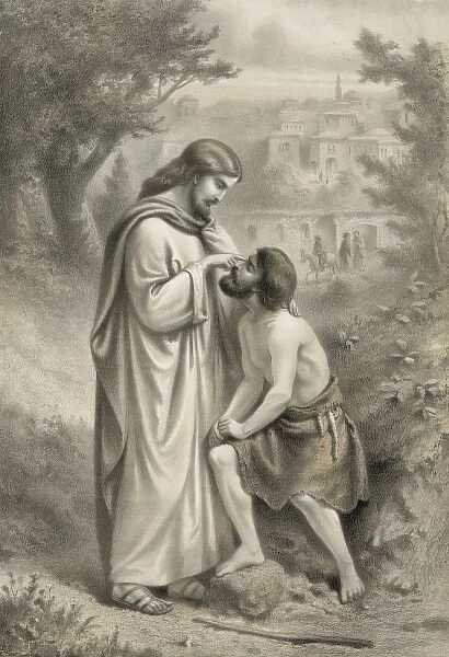 Christ restoring sight to the blind man