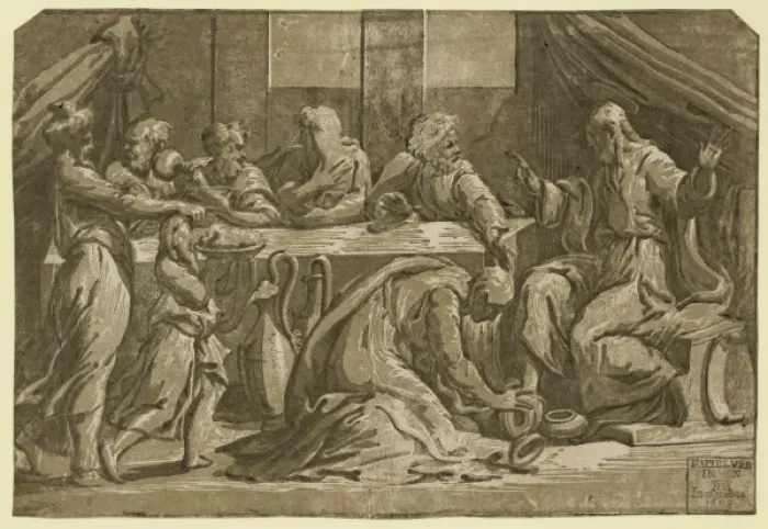 Framed Print : Christ at the table of Simon the Pharisee Framed Print : Christ at the table of Simon the Pharisee