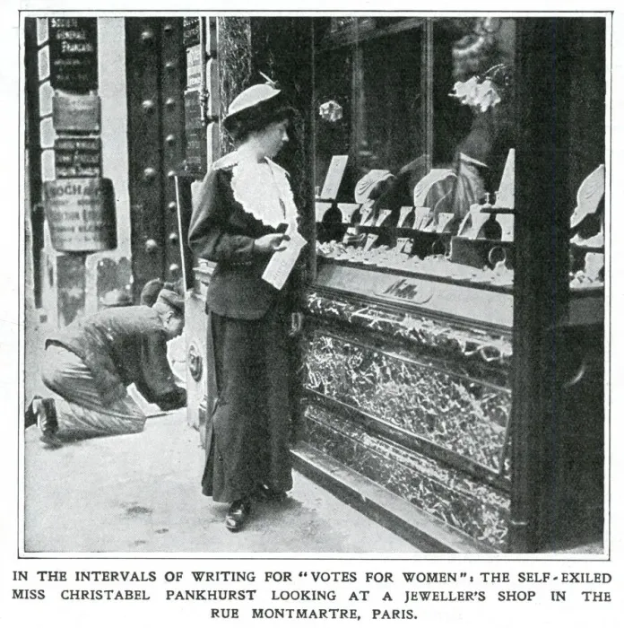 Framed Print : Christabel Pankhurst self-exiled in Paris 1912 Framed Print : Christabel Pankhurst self-exiled in Paris 1912