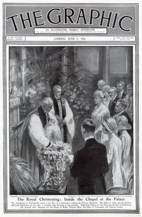 Framed Print : Christening of Princess Elizabeth, 1926 Framed Print : Christening of Princess Elizabeth, 1926