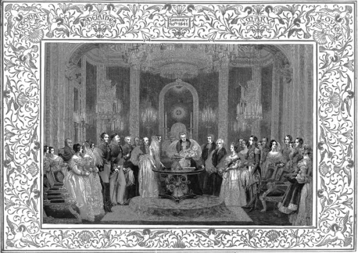 Framed Print : Christening of the Princess Royal in the throne room of Buck Framed Print : Christening of the Princess Royal in the throne room of Buck