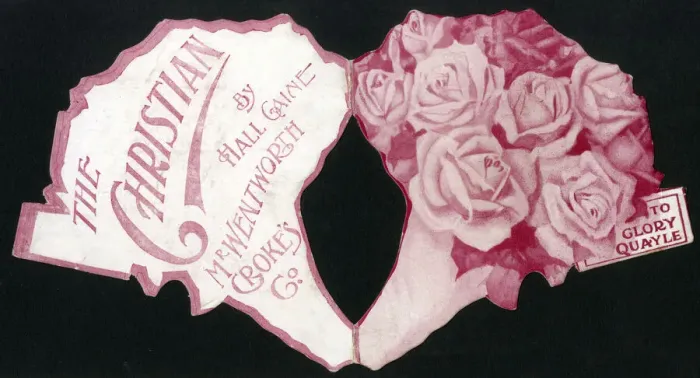 Framed Print : The Christian by Hall Caine, Wentworth Crokes Company - a bouquet of roses addressed t
