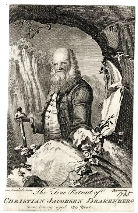 Framed Print : Christian Jacobsen Drakenberg claimed to be aged 139