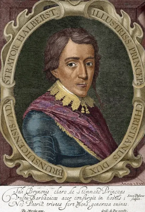 Framed Print : Christian the Younger of Brunswick (1599-1626). Colored engr Framed Print : Christian the Younger of Brunswick (1599-1626). Colored engr
